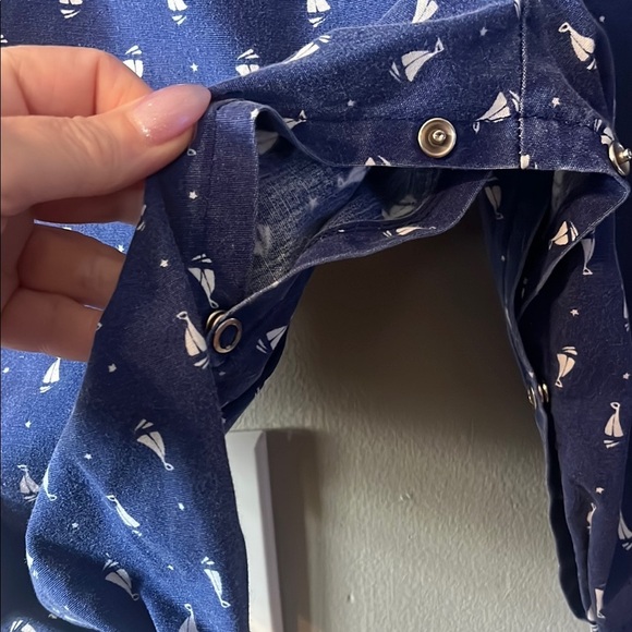 Kids Vintage  Blue Sleeveless Jumpsuit - Picture 7 of 8